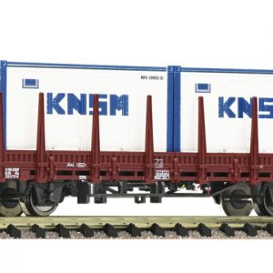 825734 Fleischmann NS. Rongenwagen m/ 2 containers KNSM  N-spoor