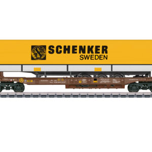47438  Marklin AAE. Hupac wagon m/Schenker Sweden trailer  HO.