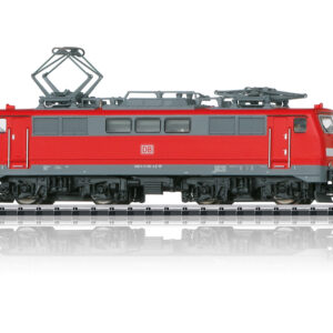 16111 Minitrix  DB.E-lok BR.111  rood , m/14 polige NEM steker N-spoor