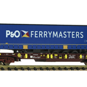 825061 Fleischmann draagwagen met P&O Ferrymaster  trailer  N-spoor