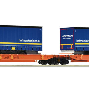 6600072 Roco Wascosa Doppeltaschen-gelenkwagen  m/Hofman kozijnen trailers  HO.