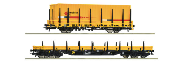 77029 Roco  NS.  Rongenwagenset "Strukton"  2-delig  HO.