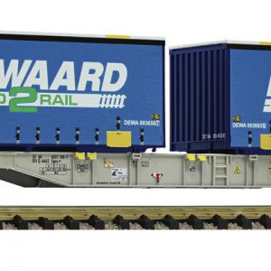 845373 N- AAE. dubbele draagwagen m/containers "De Waard "