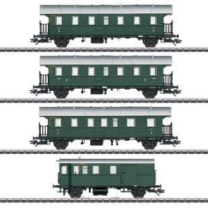 43146 DB. Personenwagen Set m/stuurwagen, alle wagens m/LED verl