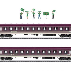 43946 DB. Fussballfan wagenset 2-delig m/figuren