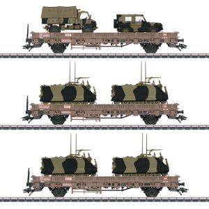 46934 DSB. Set Lageboordwagens "militair transport"