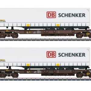 47110 OBB-Rail Cargo  Ro-Ro platte wagens m/DB. Schenker Trailer