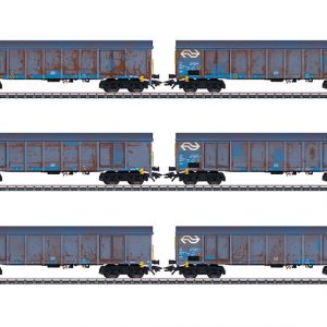 47189  NS. Set Hogeboordwagens "houtspaandervervoer" 6 wagens