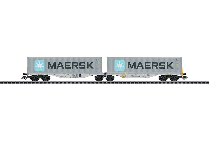 47803 AAE. Dubbele Container draagwagon Sggrss-80 "MAERSK"