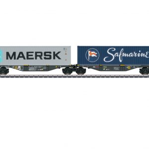 47806 NL.Railrelease BV. Dubbele Containerwagen Sggrss  "MAERSK