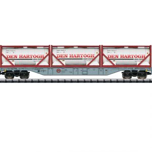 15537 NS. Containerdraagwagen m/3 containers "Den Hartog"