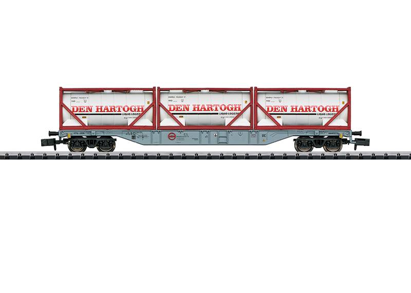 15537 NS. Containerdraagwagen m/3 containers "Den Hartog"