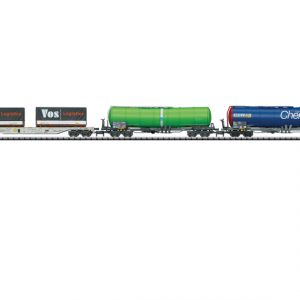 15651 SBB. wagenset, Sgns cont.draagwagen  en 2 ketelwagens  N.