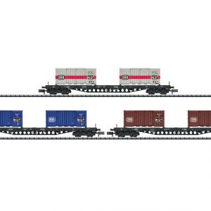 15961 N DB. goederenwagenset "Containertransport"  3 wagens