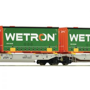 67401 AAE. Dubb.Containerdraagwag. Sdggmrs  m/WETRON containers