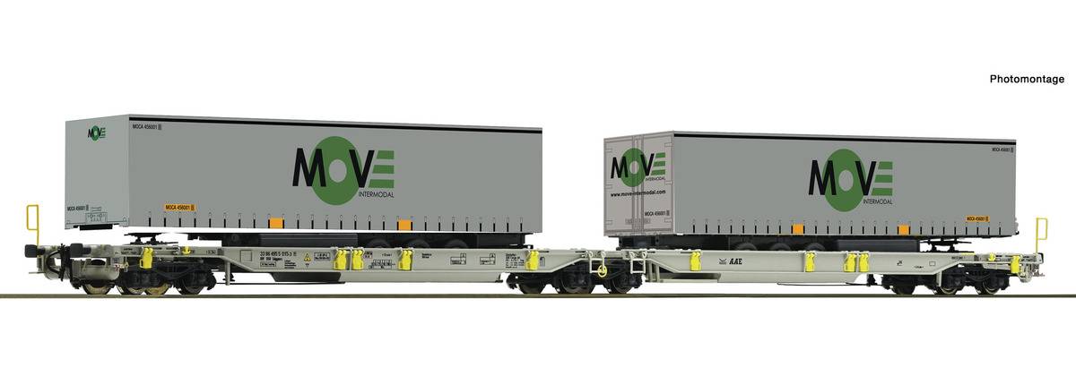 67404 AAE. Dubbele draagwagen m/2 trailers "MOVE"