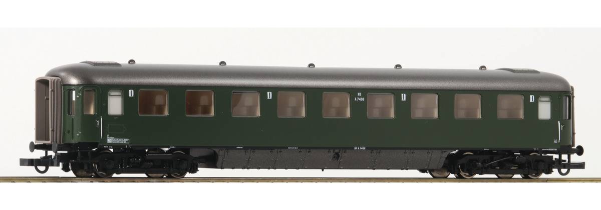74427 NS. Personenrijtuig type "Plan D" 1e klas, AB,  groen