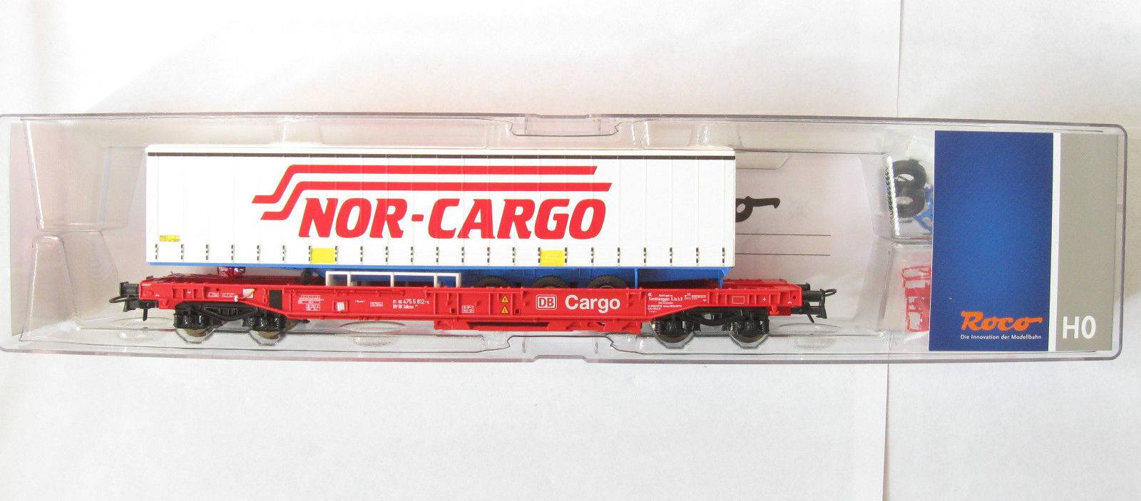66978 DB-AG Cargo einheitstaschenwagen met Nor-Cargo trailer
