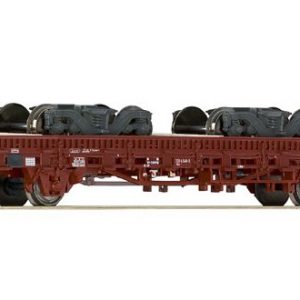 67697 DB. rongenwagen met lading draaistellen